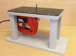 Jigsaw Table By Markfitz I Made This Simple Jigsaw Table Out Of An Aluminum Plate From The Goodwill And Scrap Woodworking Jigsaw Jigsaw Table Diy Woodworking