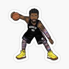 Kyrie irving cartoon style nets city edition sticker. Kyrie Irving Stickers Redbubble