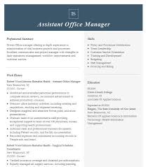 Since the objective goes at the beginning of your resume, it gives you a chance to attract the hiring manager's attention and make a good first impression. Assistant Office Manager Resume Example Manager Resumes Livecareer