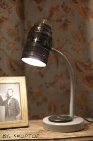 Lampe D 039 Objectif De Camera Maison Bricolage Canon Camera Decor Camera Lamp Diy Lamp