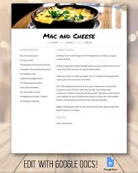 Recipe Book Template Family Cookbook Template Editable Etsy Recipe Book Templates Recipe Template Cookbook Template