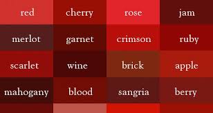 It S Wine Not Dark Red Here Are The Correct Names Of All Color Shades Color Color Theory Words