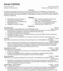 civil supervisor resume example