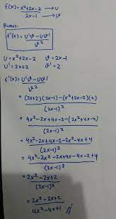 Apabila fx = x kuadrat min 1 per x + 1 maka f aksen x adalah. Dikediketahui Fungsi Fx X Kuadrat 2 X Kurang 2 Per 2 X Kurang 1 Dan F Aksen X Turunan Pertama Brainly Co Id