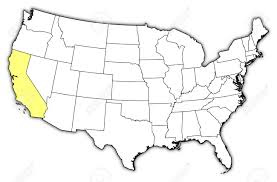 Mapa politico de estados unidos. Mapa Politico De Estados Unidos Con Los Diversos Estados De California Donde Se Destaca Ilustraciones Vectoriales Clip Art Vectorizado Libre De Derechos Image 13951147