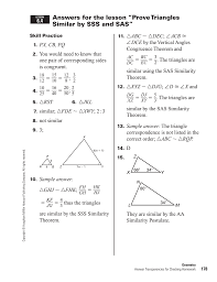Two triangles are similar if the only difference is size (and possibly the need to turn or flip one around). Proving Triangles Similar Worksheet Answers Nidecmege
