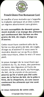 French Celiac Coeliac Gluten Free Restaurant Card Restaurant Card Gluten Free Restaurants Gluten Free Travel