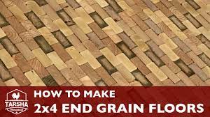 When you look a flooring, you will immediately notice that the facing corners are fine cut to a very hard 90°. How To Make 2x4 End Grain Floors Youtube