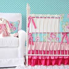 Find plaid bedding sets and home decor including get free shipping on qualified sesame street crib bedding or buy online pick up in store today in. Tiny Bouquet Pink And Turquoise Floral Baby Bedding Caden Lane Baby Pink Bedding Girl Nursery Bedding Baby Girl Bedding