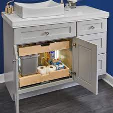 See more ideas about pull out shelves, shelves, bathroom cabinets. For Bathroom Vanity U Shape Under Sink Pullout Organizer With Blumotion Soft Close Slides By Rev A Shelf Kitchensource Com