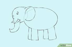 Gambar gajah kartun berwarna, gambar gajah lucu, gambar gajah kartun hitam putih, gambar sumber gambar : 4 Cara Untuk Menggambar Gajah Wikihow