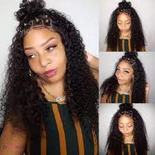 Dsoar Hair Brazilian Pretty Curly Virgin Hair 3 Bundles Weave With 4x13 Frontal Closure Curly Weave Hairstyles Brazilian Curly Hair Thick Hair Styles