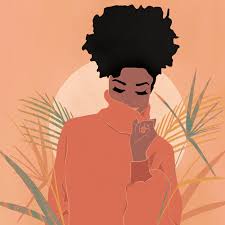 Sunrise Mini Art Print By Carolynn Bergen Without Stand 3 X 4 Black Art Painting Afro Art Illustration Art Girl