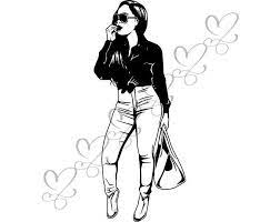 Curvy African American Woman Diva Svg Image For Cricut Afro Etsy Afro Women Nubian Queen Women