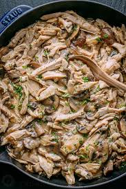 Leftover Turkey In Creamy Mushroom Sauce Natashaskitchen Com