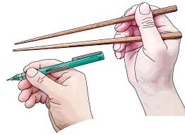 Hold the bottom chopstick with your thumb, bracing it against your middle finger. Do Fellow Taiwanese Still Hold Chopsticks And Pens Like This Hi From R Chopsticks Taiwan