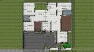 All of the rooms have nine foot ceilings except for bedroom #4 which has eleven foot ceilings with elevation a. One Story House Design Plan 14x14m 3bedrooms Samphoas Plan