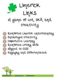 Limerick Links Game Middle School Writing Teaching 6th Grade Middle School Literature