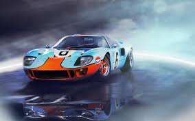 Teal And Orange Ford Gt Sports Car Hd Wallpaper Wallpaper Flare