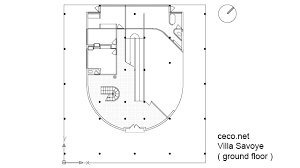 Browse a wide collection of autocad drawing files, autocad sample files, 2d & 3d cad blocks, free dwg files, house space planning, architecture and interiors cad details, construction cad details, design ideas, interior design inspiration articles and unlimited home design videos Autocad Drawing Villa Savoye Le Corbusier Ground Floor Plan Dwg