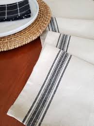Farmhouse Grain Sack Table Runner Grain Sack Striped Table Runner Farmhouse Table Runners