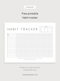 Free printable panda planner + planner stickers. Free Printable Habit Tracker Evermore Paper Co