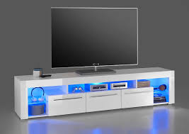 Safely carries tvs up to 79kg. White Gloss Finish Golford Tv Stand With Led Lighting