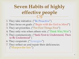 Book Review Of Seven Habits Of Highly Effective People Highly Effective People Seven Habits Writing A Mission Statement