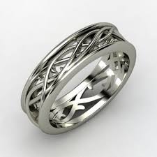 Vine Wedding Band Celtic Wedding Rings Mens Wedding Rings White Gold Rings