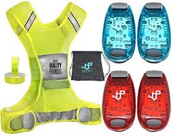 Led Safety Light And Reflective Vest Sets 4pack With Clip And 4 Bonuses The Perfect Running Light Suitable For Jogg Reflective Vest Reflective Gear Hiking Gear