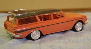 1961 American Motors Rambler Classic Station Wagon Promo Model Car Salmon And Black Old Vintage Cars Toy Trucks Classic Toys
