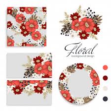 I stamped the flower twice with black stazon and colored with calypso coral in and my aqua painter. Free Vector Red Flower Background Red And White Flowers Cards Pattern Wreath