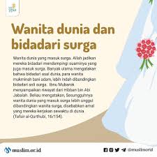 Salah satunya yaitu bidadari surga. Yayasan Pendidikan Islam Al Atsari Wanita Dunia Dan Bidadari Surga Sering Kali Wanita Tidak Terlalu Suka Dengan Penjelasan Bidadari Surga Dan Kecantikan Mereka Padahal Dengan Membahas Hal Tersebut Mereka