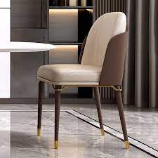 Nordic solid wood dining chairs home living room furniture fold sofa armchair restaurant chair fabric leather art backrest stool. Modern Beige Coffee Pu Leather Upholstered Dining Chair Set Of 2 Armless Dining Chair Dining Chairs Upholstered Dining Chairs Luxury Dining Chair