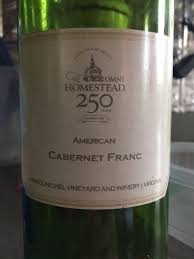 Blue valley vineyard and winery. Prince Michel Cabernet Franc Vivino