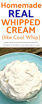 Easy Homemade Whipped Cream Homemade Cool Whip Recipe Homemade Cool Whip Homemade Whipped Cream Cool Whip
