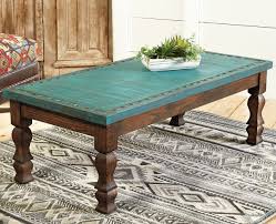 Turquoise Silver Trails Coffee Table Painted Coffee Tables Coffee Table Vintage Coffee Table