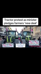 Tractor protest as minister pledges farmers 'new deal' Protesting farmers  angry at inheritance tax changes have tried to disrupt a minister's speech  outlining the government's vision of a "new deal" ...