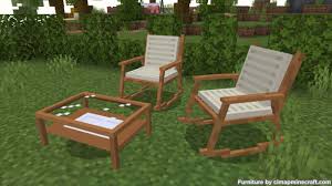 Then just place the furniture table wherever you would like in your world. Outdoor Minecraft Furniture Minecraft Bedrock Map
