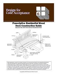 Code also requires handrails return into a wall or structural member of the railing system. Dca 6 Prescriptive Residential Wood Deck Construction Guide