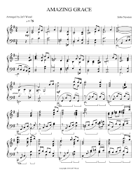 Amazing grace as arranged in the southern harmony, 1835. Amazing Grace Sheet Music For Piano Solo Musescore Com