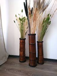 Floor Vases Garden Decor Wooden Vases 5th Anniversary Etsy Floor Vase Decor Floor Vase Bamboo Decor