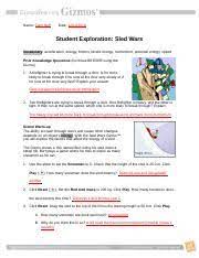 Explorelearning pd resources gizmos grant archives; Sledwarsse Key Pdf Sled Wars Answer Key Vocabulary Acceleration Energy Friction Kinetic Energy Momentum Potential Energy Speed Prior Knowledge Course Hero