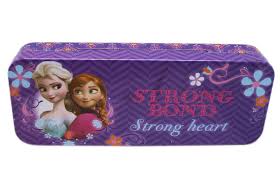Disney's Frozen Anna and Elsa Strong Bond Tin Pencil Box