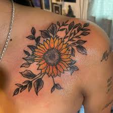 Shoulder sunflowers and roses tattoo. Top 43 Best Flower Shoulder Tattoo Ideas 2021 Inspiration Guide