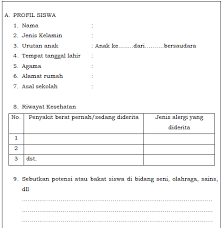 Peraturan menteri kesehatan republik indonesia. Contoh Formulir Pengenalan Lingkungan Sekolah Bagi Siswa Baru Info Pendidikan Terbaru