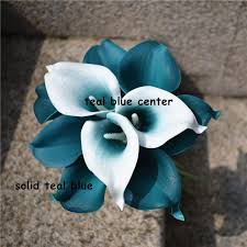 Add to wishlist view wishlist. 20pcs Oasis Teal Wedding Flowers Teal Green Calla Lilies Real Touch Calla Lily Bouquet Wedding Decoration Artificial Flower Artificial Dried Flowers Aliexpress