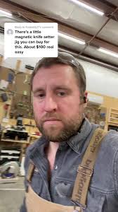 Replying to @firstlast227 knife setting jig for straight knives. Works...