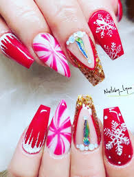 41 Suprising Christmas Nail Art Design Ideas For This New Year Page 7 Of 41 Unas Navidad Decoracion Navidad Nailart