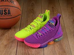 Black And Purple Nike Basketball Shoes What The Nike Lebron 16 Volt Purple Colorful Basketball Shoes In 2020 Girls Basketball Shoes Red Nike White Basketball Shoes